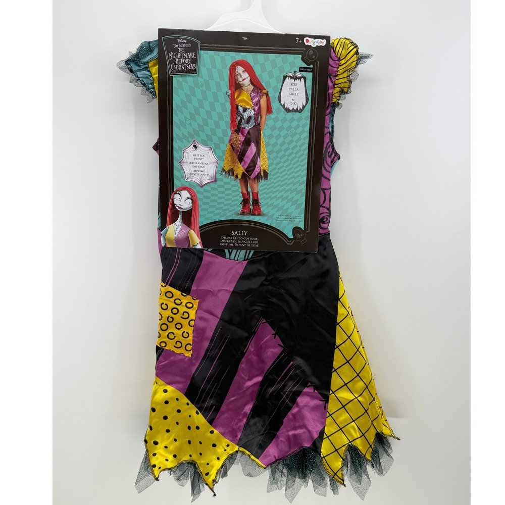 Disney Nightmare Before Christmas Sally Girls Medium 7-8 Deluxe Costume Disguise